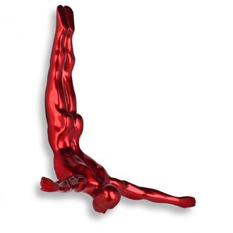 ADM Design Wandskulptur Kunstspringer - Metallic Red