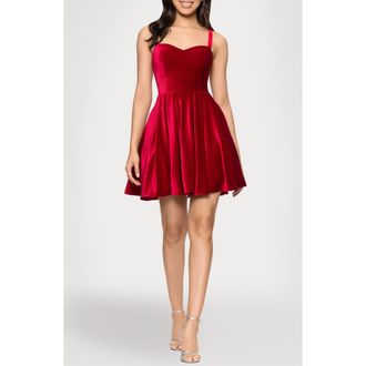 Blondie Nites Velvet Minidress in Red at Nordstrom, Size 5
