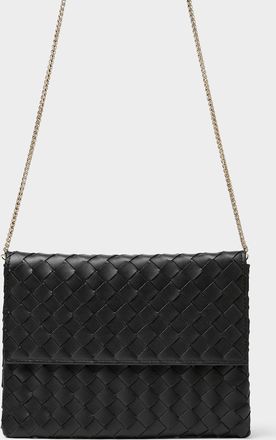 Simons Womens Braided flap clutch