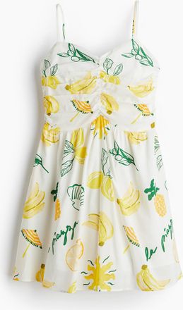 H&M Bedrucktes Trägerkleid - White