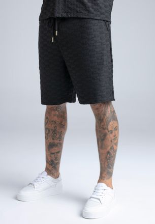 Siksilk Pantalones Cortos para Hombres Negros de Toalla XXL