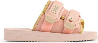 Forte_Forte Crossed Strap Sandals with Padded Texture