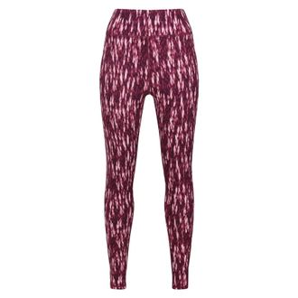 Regatta Womens Holeen II Leggings, Amaranth Brush Print, 36, Amaranth Brush Print, UK 8