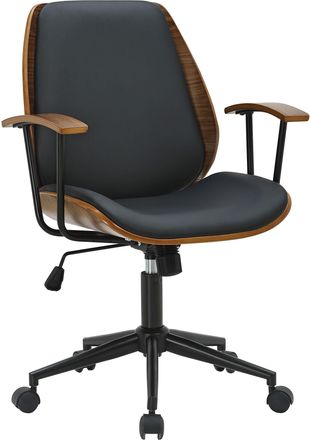 Clp Silla De Oficina Arlondi Ergon&oacute;mica Con Ajuste De Altura Y Soporte Lumbar Para M&aacute;xima Comodidad Nogal/negro