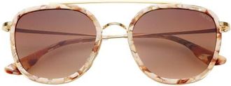 Freyrs Eyewear Weston Round Sunglasses in Pink Pearl/brown at Nordstrom