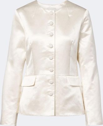 Poss&eacute; Verity cotton and silk satin jacket