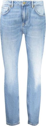 Pepe Jeans London Tapered Jeans - Dames - Slim Fit Jeans - Blauw - W25 L32 - Katoen - Jeans