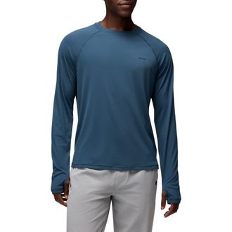 Prana Sol Shade Long Sleeve Performance T-Shirt in Bluff Blue at Nordstrom, Size Xx-Large