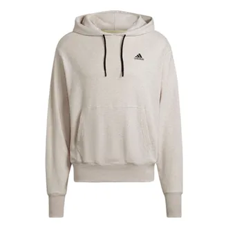 adidas Mens adidas Botandye Logo Micro Mark Solid Color Hooded Casual Pullover Gray H65782