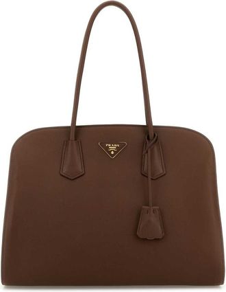 Prada Chocolate Leather Shopping Bag