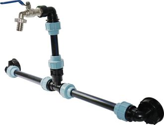 OEM Kit De Conexi&oacute;n Ibc, Kit De Conexi&oacute;n Para Tanques De Agua De Lluvia Ibc Con Cuello De Cisne De 3/4, Grifo De Jard&iacute;n, Manguera De Cisterna, Para Tanque