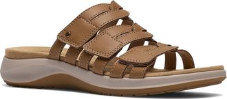 Clarks Maelynn Abby Womens Sandals Tan Leather : 8.5 B - Medium