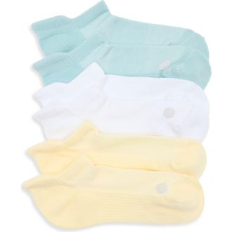 Zella 3-Pack Tab Ankle Socks in Blue Raindrop at Nordstrom, Size 6-8.5