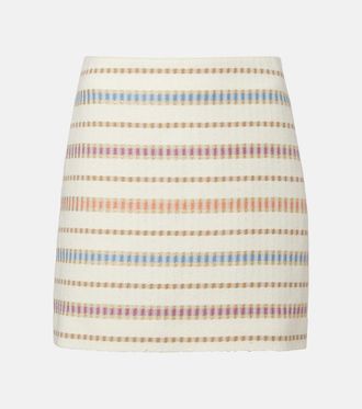 Veronica Beard Ohemia cotton and wool-blend miniskirt