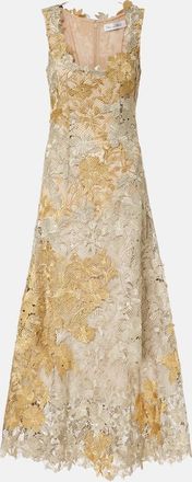 Oscar De La Renta Guipure lace cocktail dress