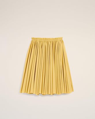 Ami Yellow Cotton Midi Corolla Skirt Yellow - 34 - for Women