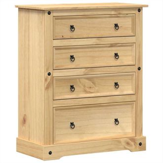 vidaXL C&oacute;moda Cajonera Corona Madera Maciza De Pino 92x48x114 Cm Vidaxl