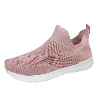 Generic Womens Orthopedic Running Trainers Womens Wide Fit Slip on Shoes Heel Flowers Sandals Mouth Strap Buckle Breathable Ladies Shoes Womens Sandals White 