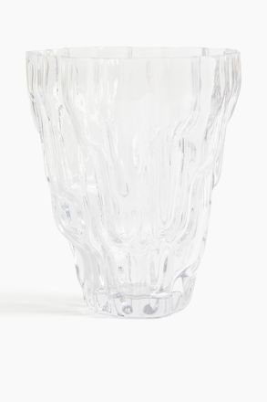 H&M Glasvase mit Struktur - Weiss