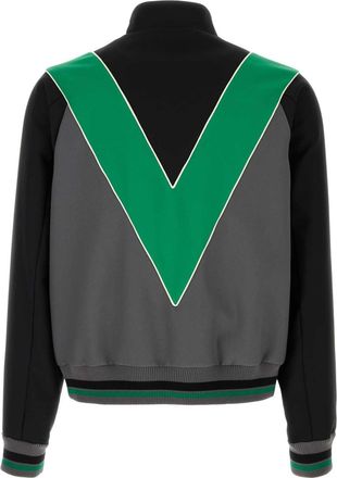 Valentino Garavani Mens Color-Block Polyester Sweatshirt Multicolor Sweater