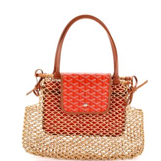 Goyard Aligre Bag Raffia Net with Coated Canvas