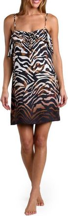 Sunshine 79 Nightlife Print Cover-Up Minidress in Multi at Nordstrom, Size X-Small