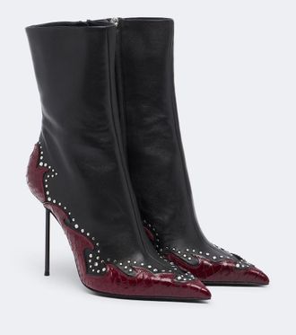 PARIS TEXAS Botines Lidia Queen of Hearts de piel