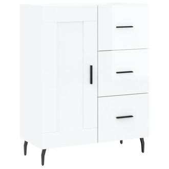 Berkfield Home Sideboard High Gloss White 69.5x34x90 cm Engineered Wood