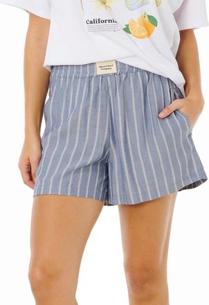 Rip Curl Womens Rip Curl Womens Beach Days Pinstripe Walking Shorts - Blue - Size: 16