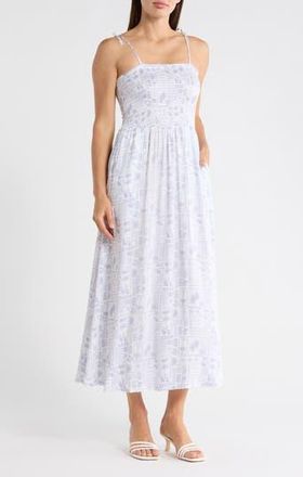 Splendid Printed Midi Dress in Sunny Print at Nordstrom Rack, Size X-Large