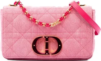 Dior Pre-owned Dior Medium Denim Macrocannage Caro Bag Ladies XOIPOBS1WVWSRLQC