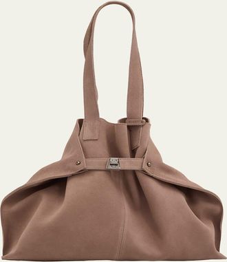 Akris Ai Medium Slouchy Suede Tote Bag