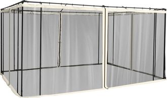 OUTSUNNY 4 paneles laterales de mosquitera para carpa 335x0x207cm negro