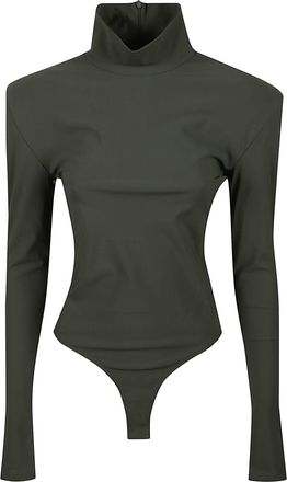 Iro High-Neck Long-Sleeved Bodysuit with Structured Silhouette