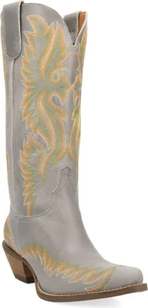 Dingo Lantana Leather Western Boot in White at Nordstrom, Size 9.5
