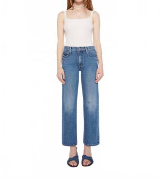 Mother Mid Rise Rambler Zip Ankle Fray Jeans In Tambourine Man