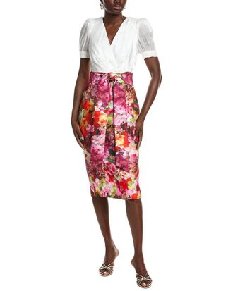 Badgley Mischka Mock Floral Skirt Dress