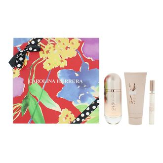 Carolina Herrera Womens 212 Vip Rose Eau de Parfum 80ml, Eau de 10ml + Body Lotion 100ml