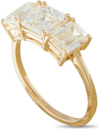 Luxury Bazaar 18K Yellow Gold 3.25ct Diamond Three-Stone Ring MF01-101326