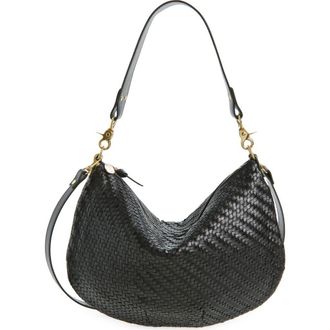 Clare Vivier Moyen Messenger Crossbody Bag in Black Woven at Nordstrom
