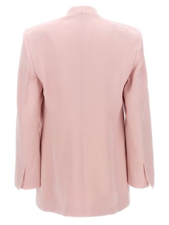 Victoria Beckham Single-Breasted Viscose Blend Blazer - Pink