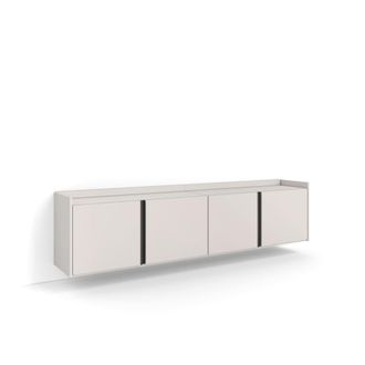 Skraut Home Mueble tv efecto madera beige 207x35x50cm colgado