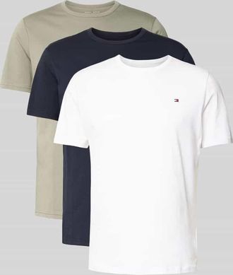 Tommy Hilfiger Regular Fit T-Shirt Set im 3er-Pack in Oliv, Gr&ouml;&szlig;e XXL