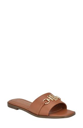 Tommy Hilfiger Pipper Slide Sandal in Med Brown at Nordstrom, Size 8.5