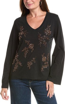 Johnny Was Kimono Sleeve Beaded T-Shirt