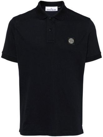 Stone Island Logo Cotton Polo Shirt