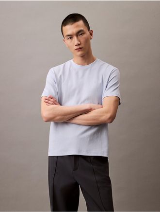 Calvin Klein Mens Cotton Combed Rib Classic T-Shirt - Blue - 2XL