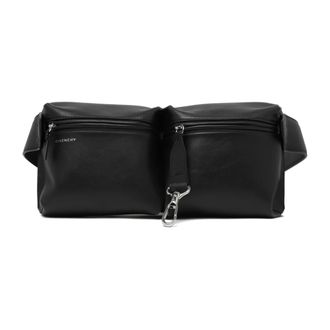 Givenchy Tassen, Heren, Zwart, ONE Size, Leer, Zwarte leren heuptas