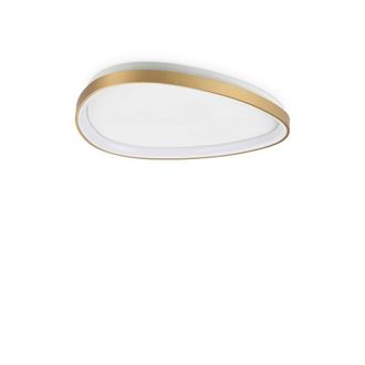 Netlighting Gemini 61cm ONOFF Integrated LED Semi Flush Light Brass 3850Lm 3000K in Gold