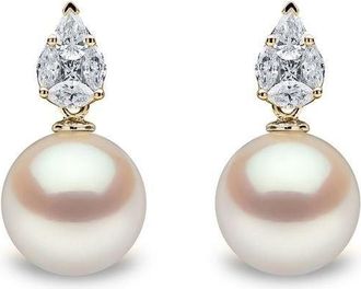 Yoko London 18kt yellow gold Starlight south sea pearl and diamond earrings - women - 18kt Yellow Gold/Diamond/South Sea Pearl - OS